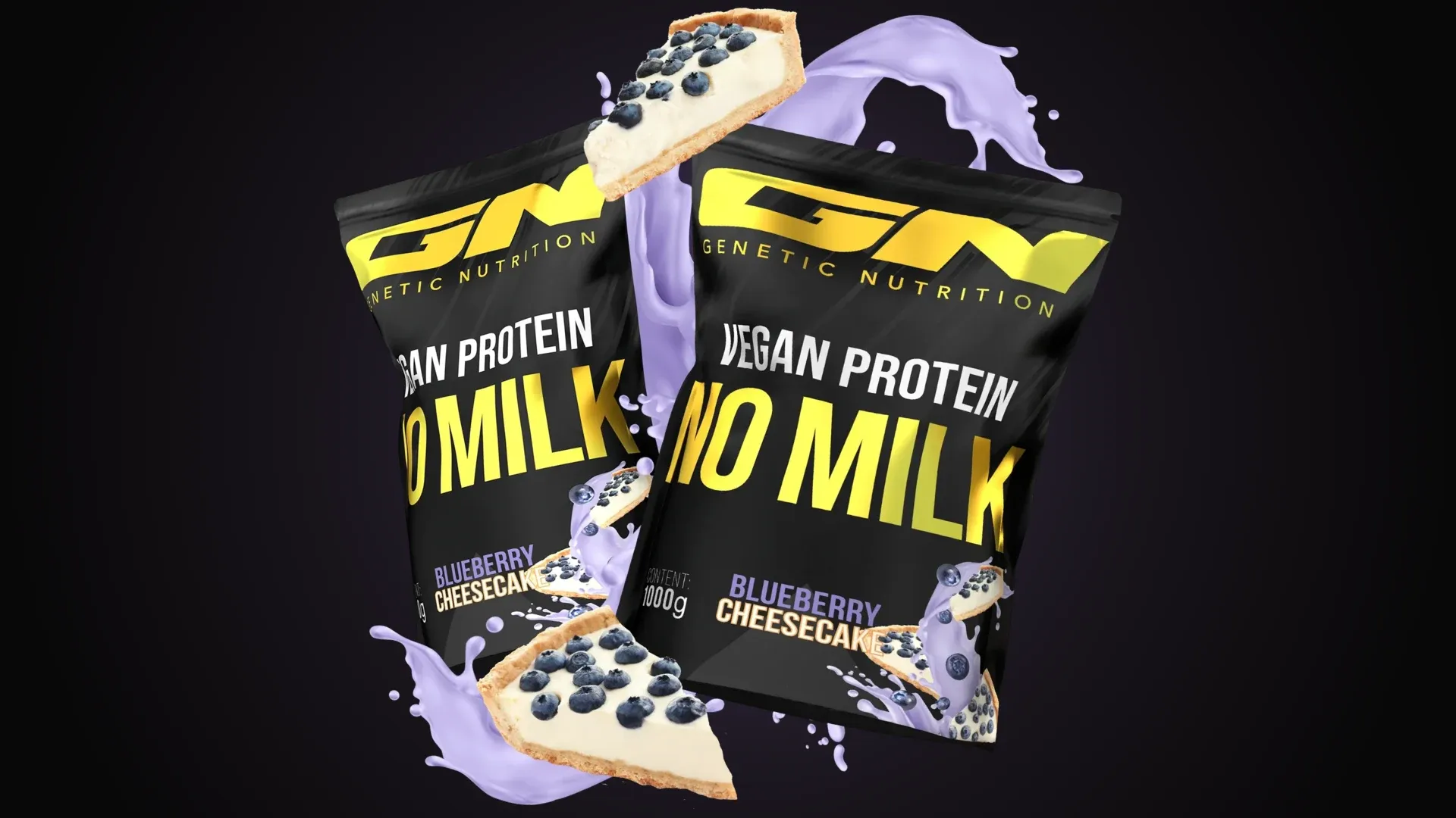 GN Laboratories No Milk Vegan Protein, Blueberry Cheesecake