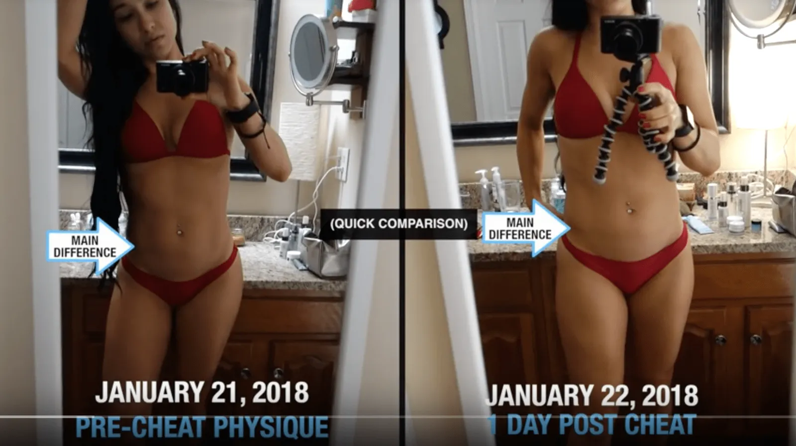 Abbildung zum Artikel: 8.000 Kalorien Cheatday EXPERIMENT: Fitness Girl zeigt die echten AUSWIRKUNGEN!