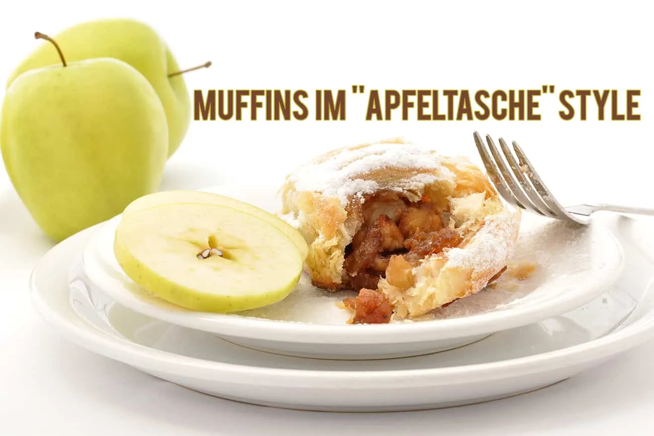 Beitragsbild zum Artikel: Gesund backen: Muffins im „Apfeltasche“-Style