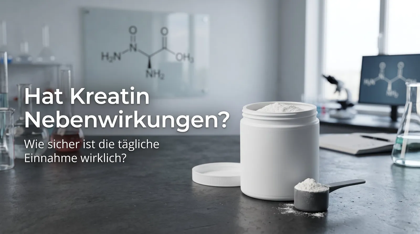Beitragsbild zum Artikel: Hat Kreatin Nebenwirkungen? Wie sicher ist die tägliche Einnahme wirklich?