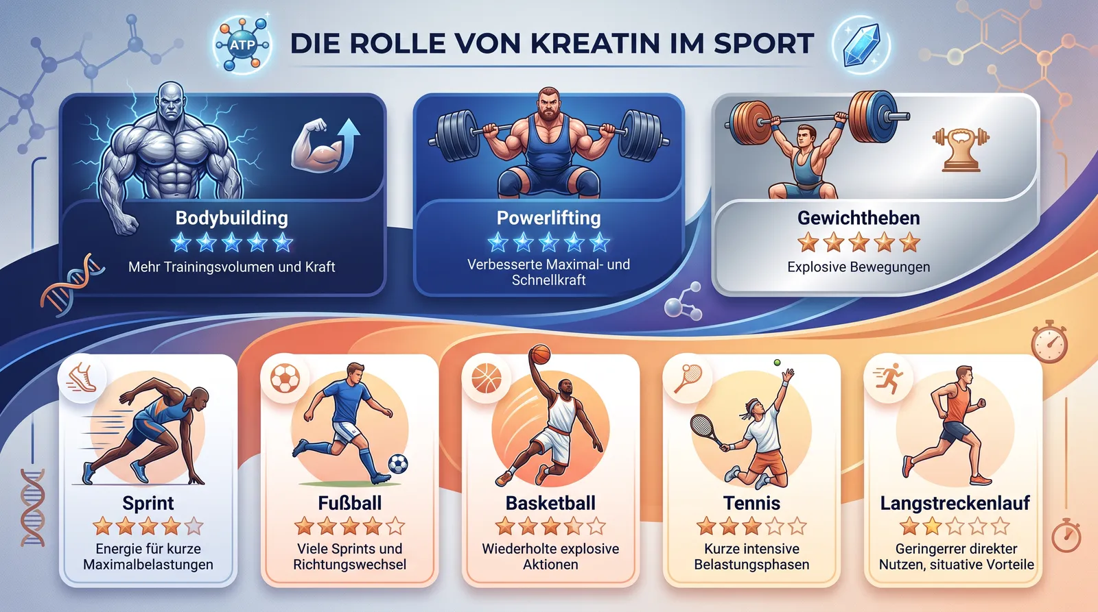 Abbildung 6 zum Artikel: Kreatin erklärt: Wirkung, Einnahme, Muskelaufbau und wissenschaftliche Fakten