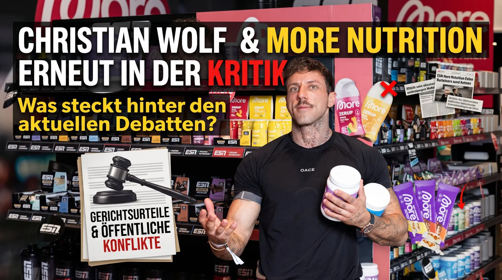 Beitragsbild zum Artikel: Warum Christian Wolf und More Nutrition gerade wieder massiv in der Kritik stehen